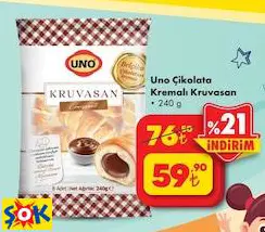 UNO ÇİKOLATA KREMALI KRUVASAN 240 G